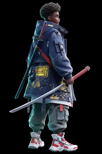 SamuraiX — The Blade Class Warrior Character Art